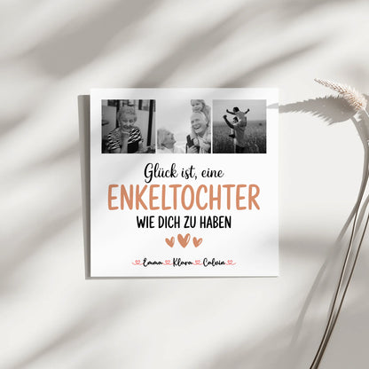 Fotoboard Magnet Wandbild Fotocollage Enkeltochter Glück Ist eine Enkeltochter Wie Dich Zu Haben