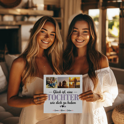 Personalisierte Fotoboard Magnet Wandbild Fotocollage für Tochter Glück Ist eine Tochter Wie Dich Zu Haben 8