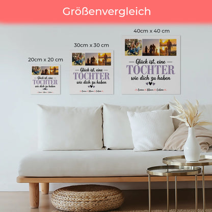 Personalisierte Fotoboard Magnet Wandbild Fotocollage für Tochter Glück Ist eine Tochter Wie Dich Zu Haben