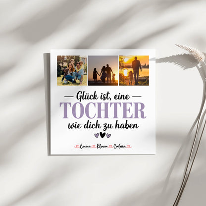 Personalisierte Fotoboard Magnet Wandbild Fotocollage für Tochter Glück Ist eine Tochter Wie Dich Zu Haben 9