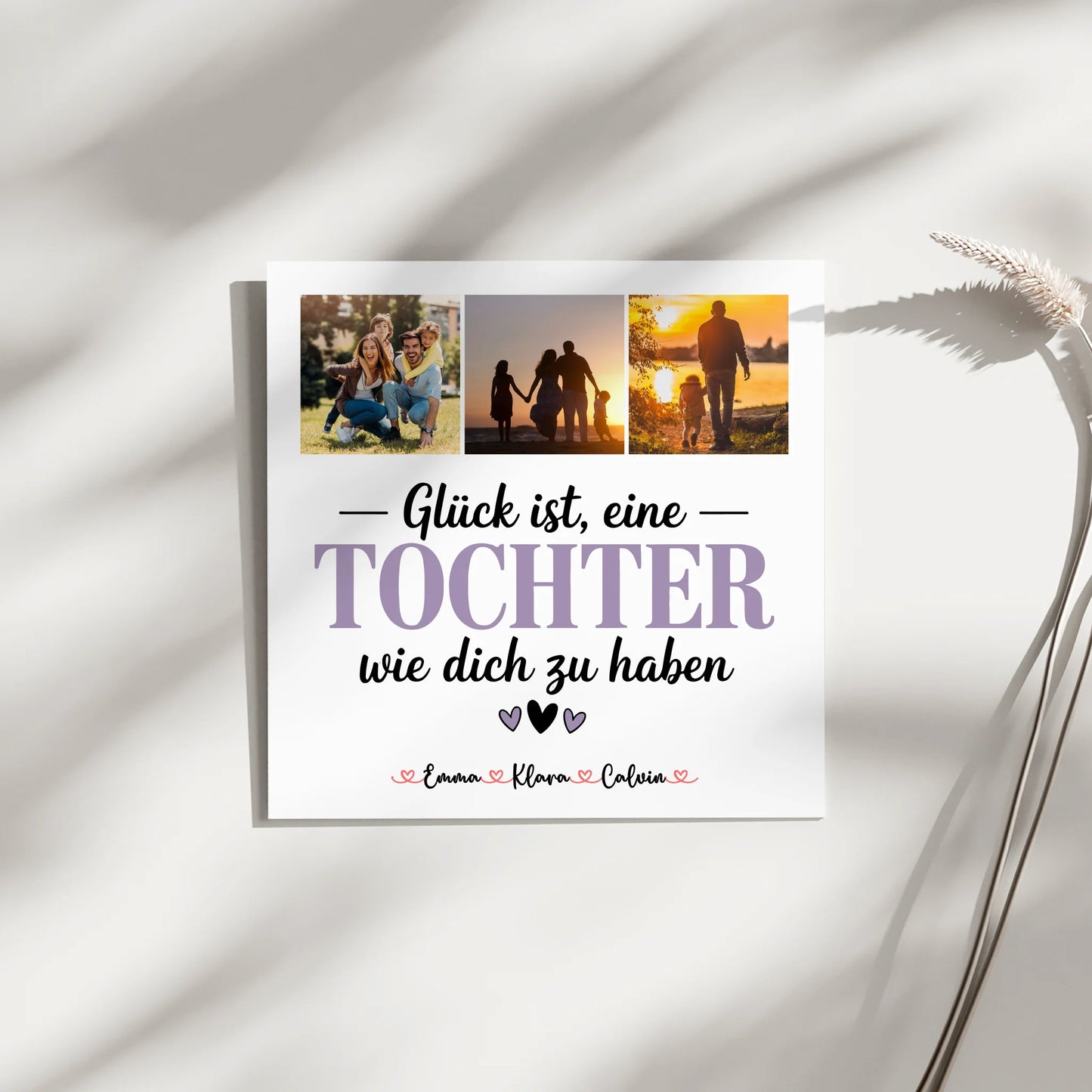 Personalisierte Fotoboard Magnet Wandbild Fotocollage für Tochter Glück Ist eine Tochter Wie Dich Zu Haben