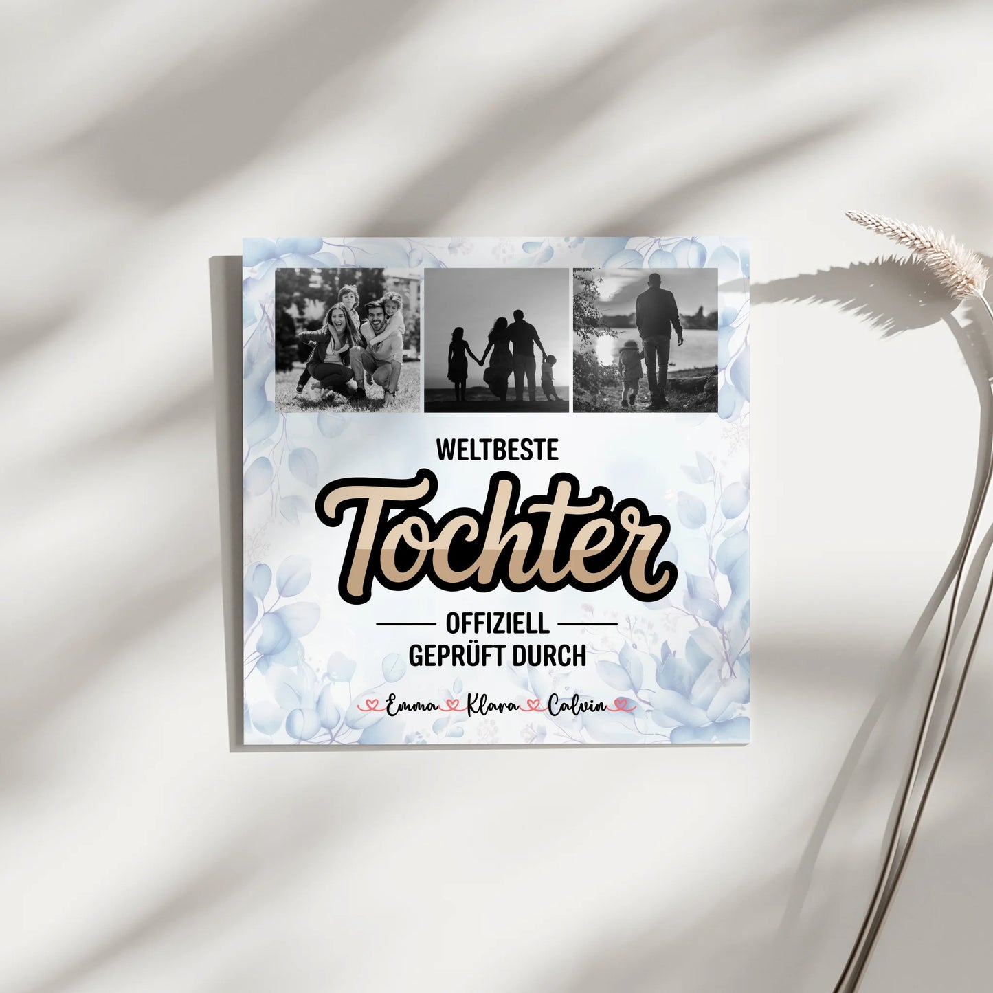 Fotoboard Poster Magnetisch für Tochter Weltbeste Tochter Offiziell Geprüft Durch personalisierte Fotocollage 9