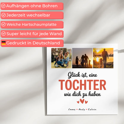 Magnetposter Fotoboard Geschenk Fotocollage Tochter Glück Ist eine Tochter Wie Dich Zu Haben 5