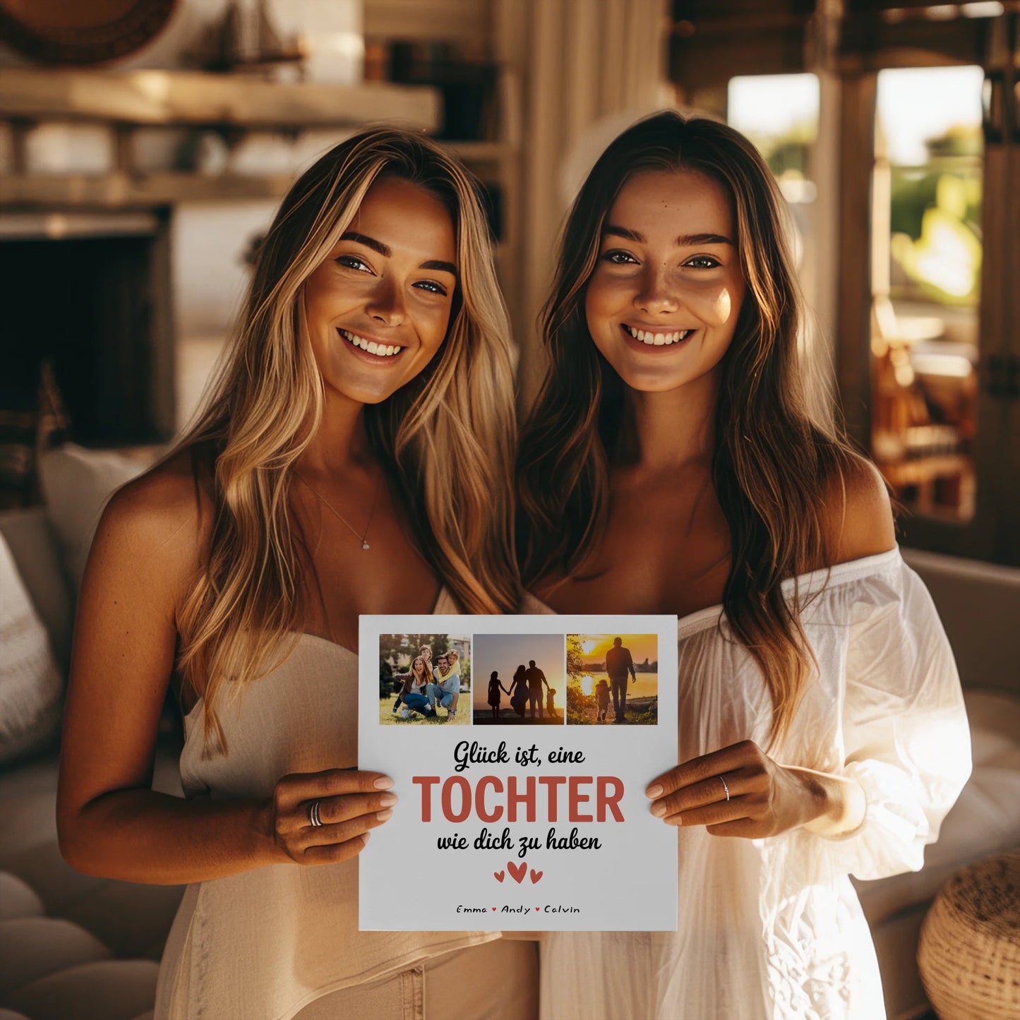 Magnetposter Fotoboard Geschenk Fotocollage Tochter Glück Ist eine Tochter Wie Dich Zu Haben 8