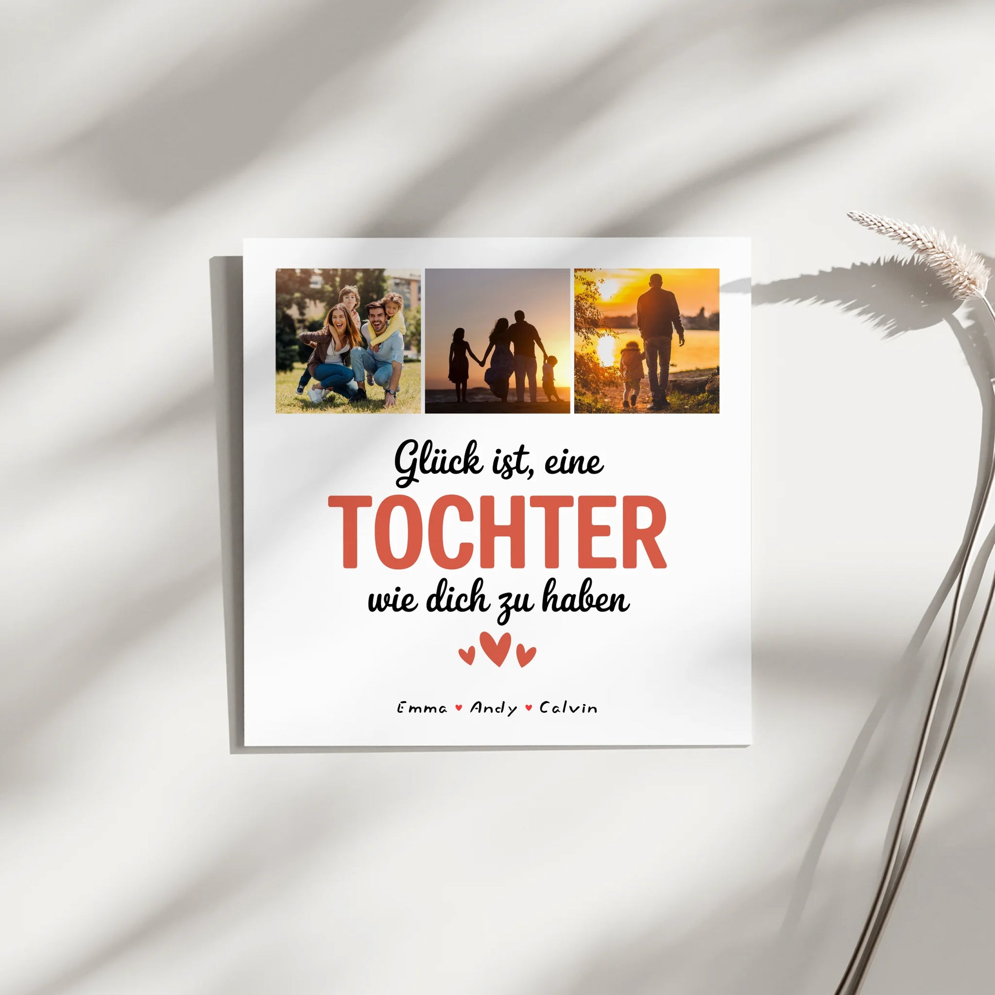 Magnetposter Fotoboard Geschenk Fotocollage Tochter Glück Ist eine Tochter Wie Dich Zu Haben 9