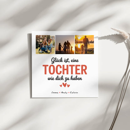 Magnetposter Fotoboard Geschenk Fotocollage Tochter Glück Ist eine Tochter Wie Dich Zu Haben