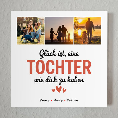 Magnetposter Fotoboard Geschenk Fotocollage Tochter Glück Ist eine Tochter Wie Dich Zu Haben 7