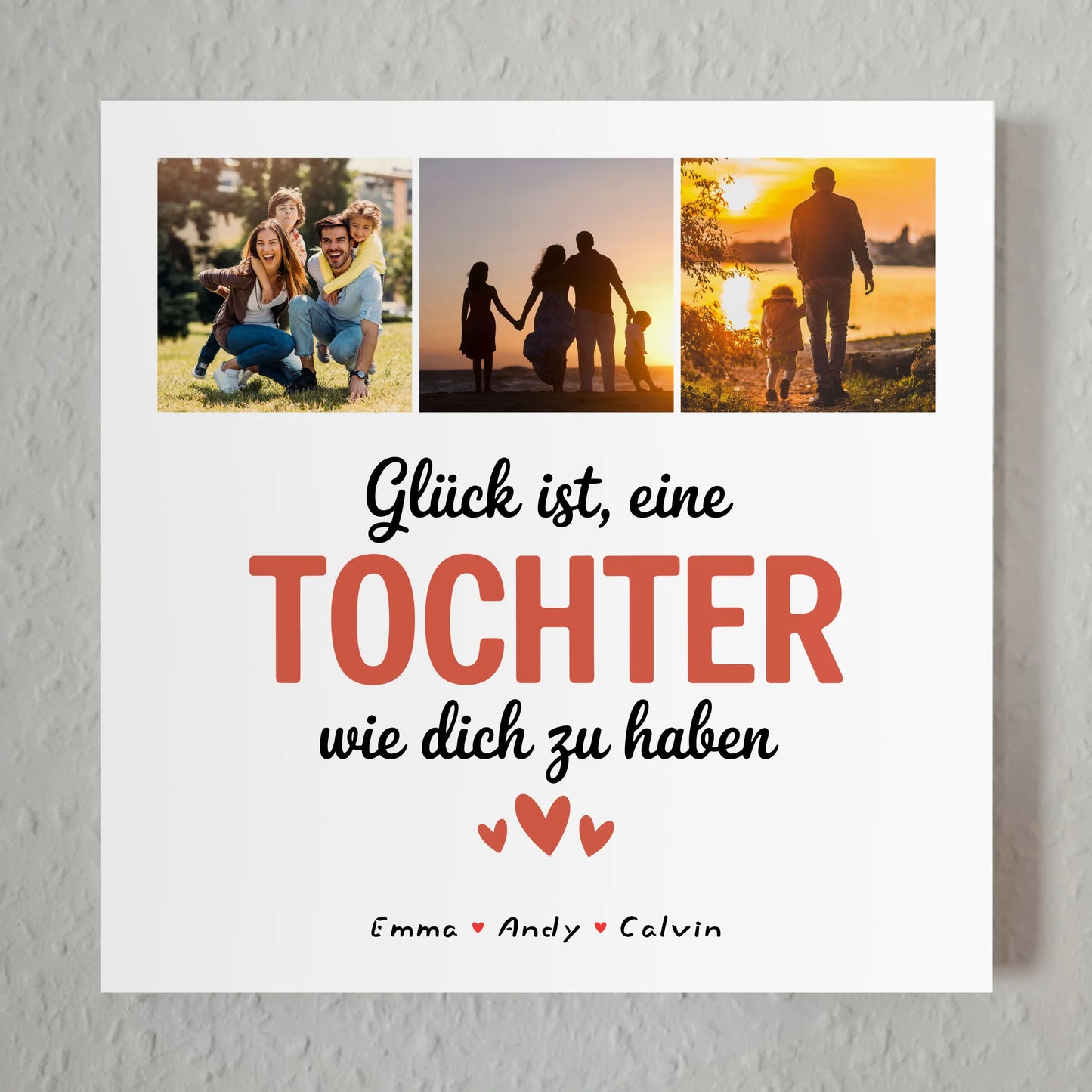 Magnetposter Fotoboard Geschenk Fotocollage Tochter Glück Ist eine Tochter Wie Dich Zu Haben