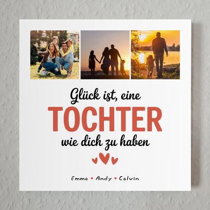 Magnetposter Fotoboard Geschenk Fotocollage Tochter Glück Ist eine Tochter Wie Dich Zu Haben