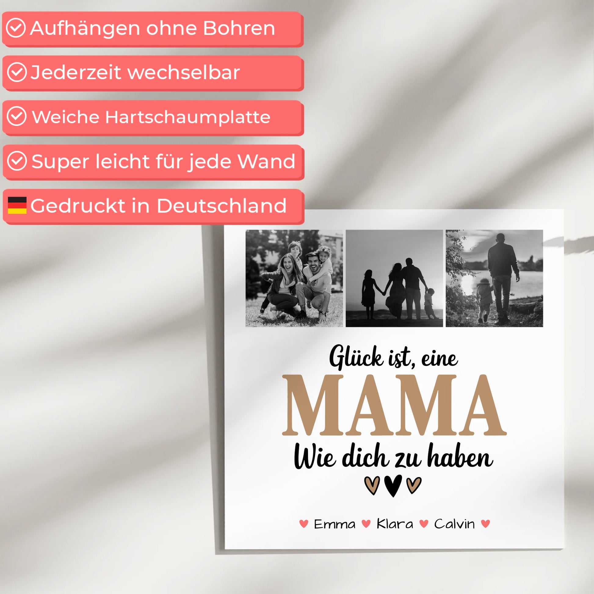 Personalisiertes Mama Plakat mit Fotocollage Glück Ist eine Mama Wie Dich Zu Haben 5