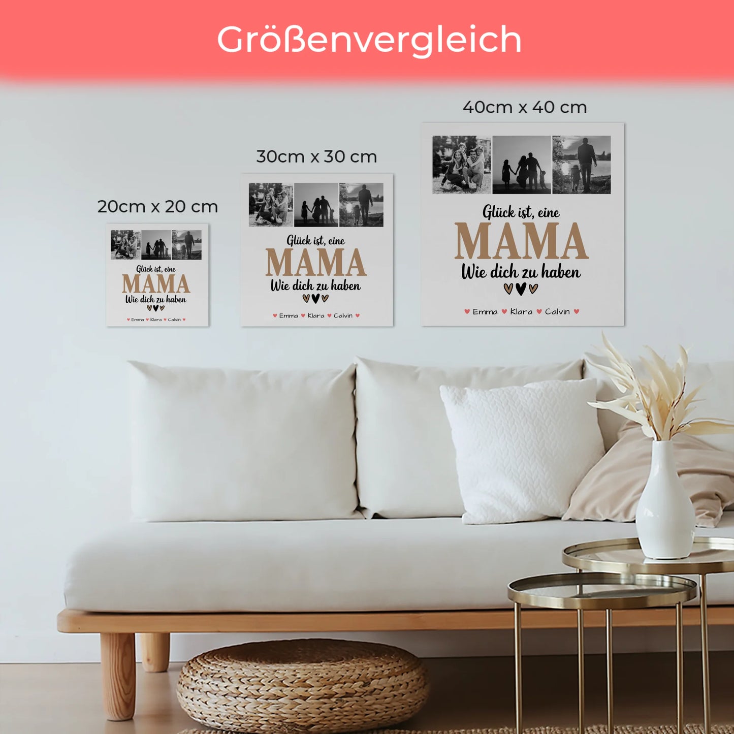 Personalisiertes Mama Plakat mit Fotocollage Glück Ist eine Mama Wie Dich Zu Haben 6