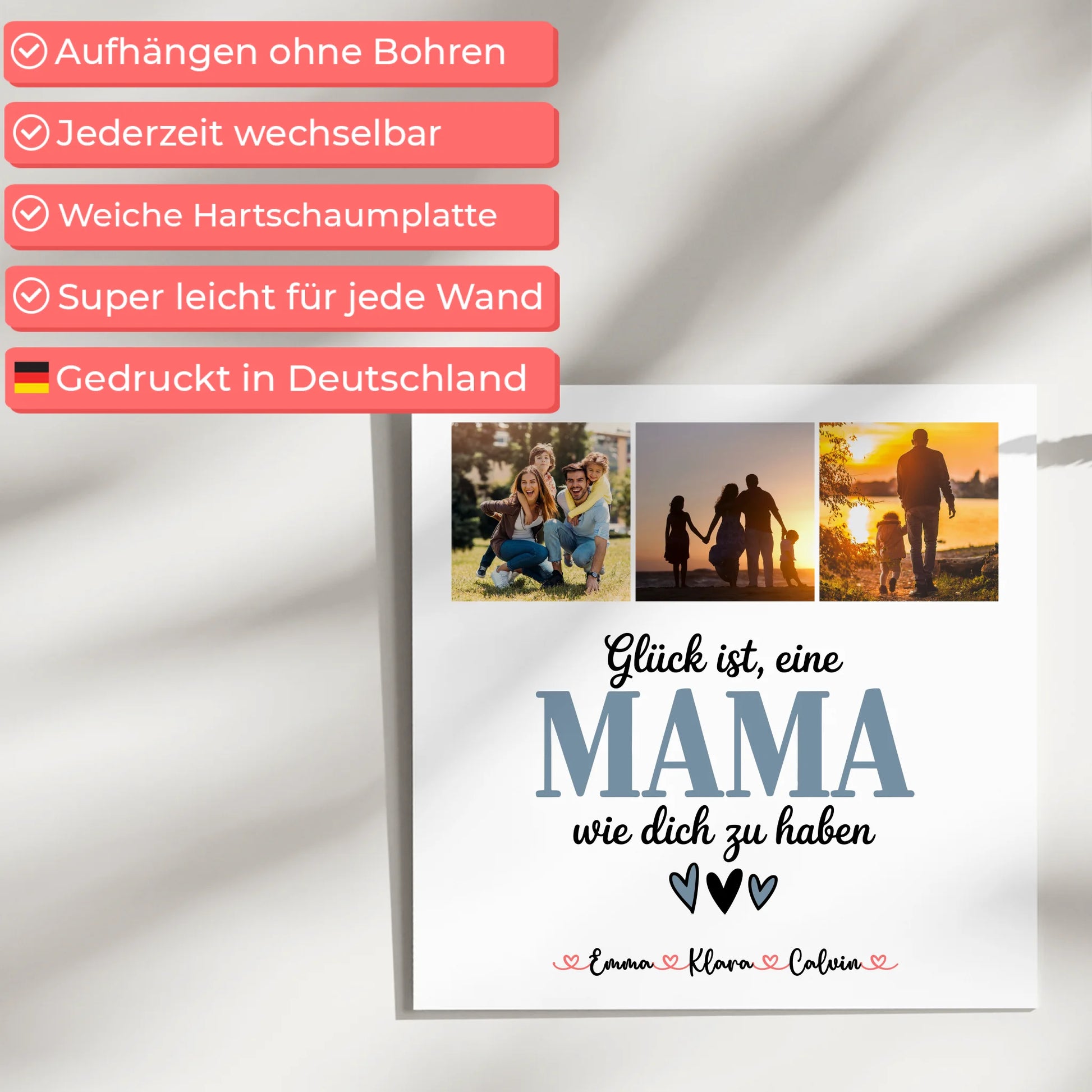 Personalisiertes Mama Plakat Fotoboard Fotocollage für Mama Glück Ist eine Mama Wie Dich Zu Haben 5