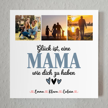 Personalisiertes Mama Plakat Fotoboard Fotocollage für Mama Glück Ist eine Mama Wie Dich Zu Haben 1