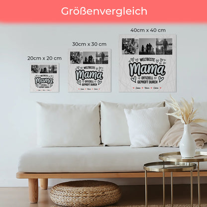 Mama Plakat und Fotocollage Weltbeste Mama Offiziell Geprüft Durch personalisiertes Geschenk 6