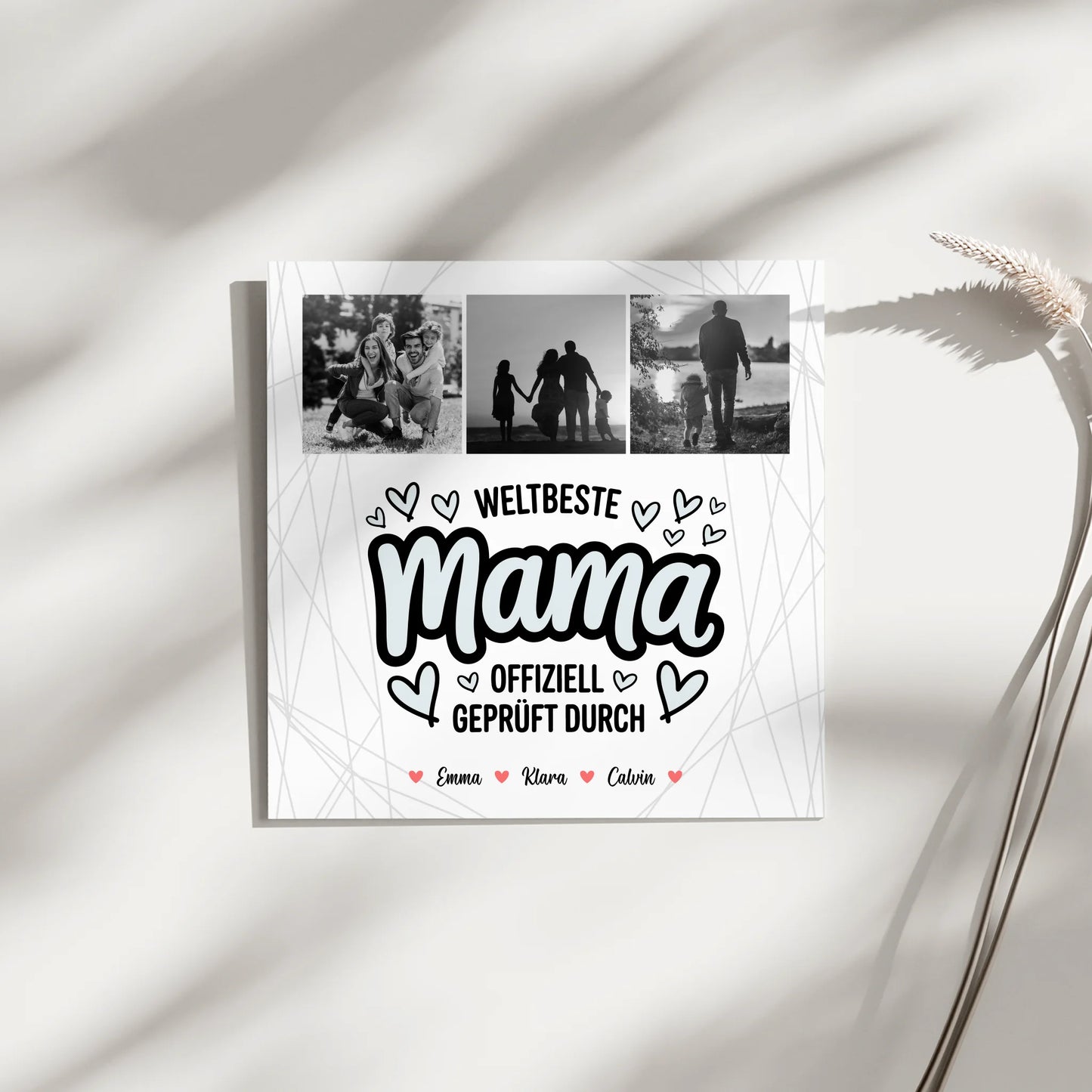 Mama Plakat und Fotocollage Weltbeste Mama Offiziell Geprüft Durch personalisiertes Geschenk 9