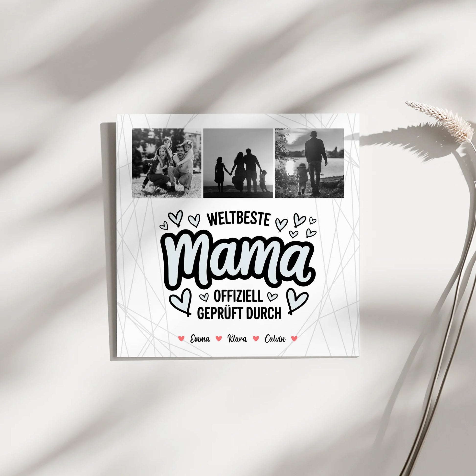 Mama Plakat und Fotocollage Weltbeste Mama Offiziell Geprüft Durch personalisiertes Geschenk 9