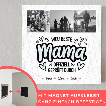 Mama Plakat und Fotocollage Weltbeste Mama Offiziell Geprüft Durch personalisiertes Geschenk 10