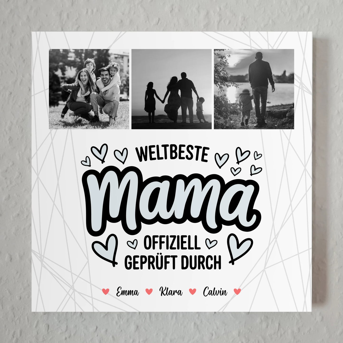Mama Plakat und Fotocollage Weltbeste Mama Offiziell Geprüft Durch personalisiertes Geschenk 7