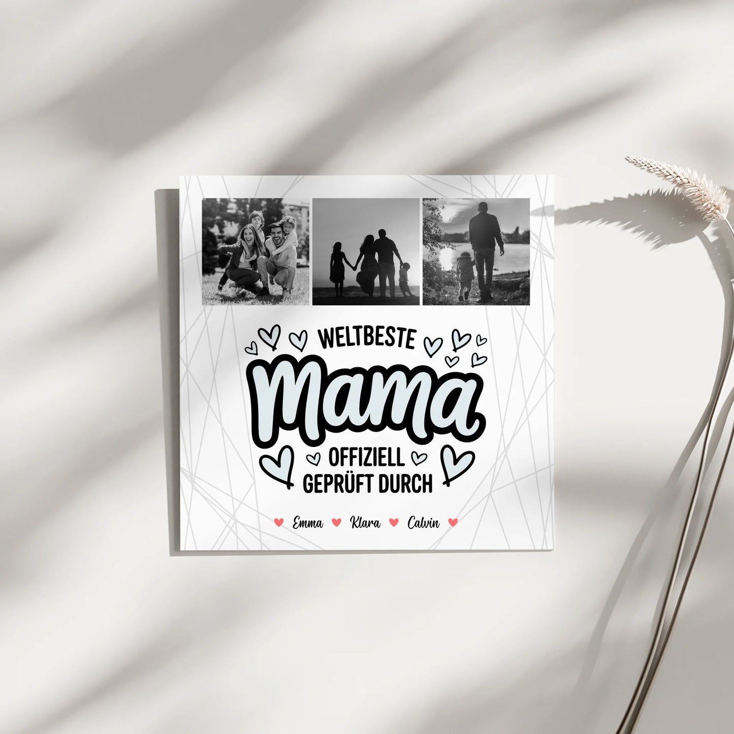 Mama Plakat und Fotocollage Weltbeste Mama Offiziell Geprüft Durch personalisiertes Geschenk