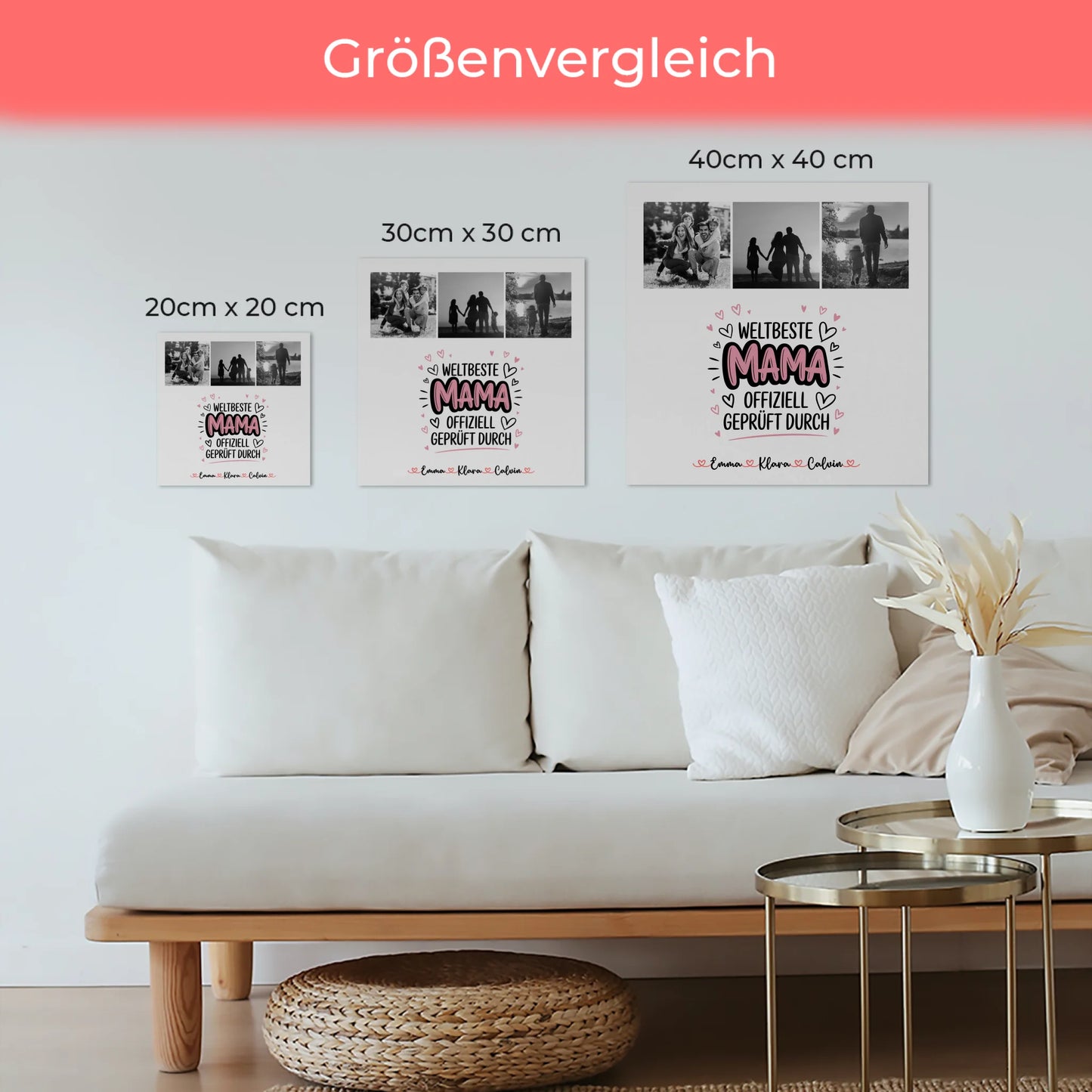 Mama Plakat Fotocollage Mama Weltbeste Mama Offiziell Geprüft Durch Geschenk