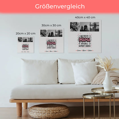 Mama Plakat Fotocollage Mama Weltbeste Mama Offiziell Geprüft Durch Geschenk