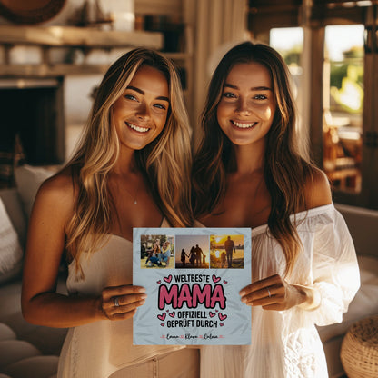Mama Plakat Fotoboard Fotocollage für Mama Weltbeste Mama Offiziell Geprüft Durch Geschenk 8
