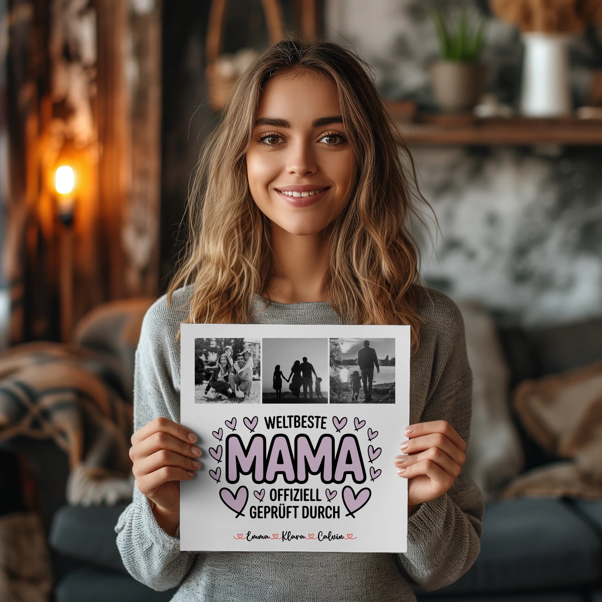 Mama Plakat Fotoboard Mama Fotocollage Weltbeste Mama Offiziell Geprüft Durch personalisiertes Geschenk 2