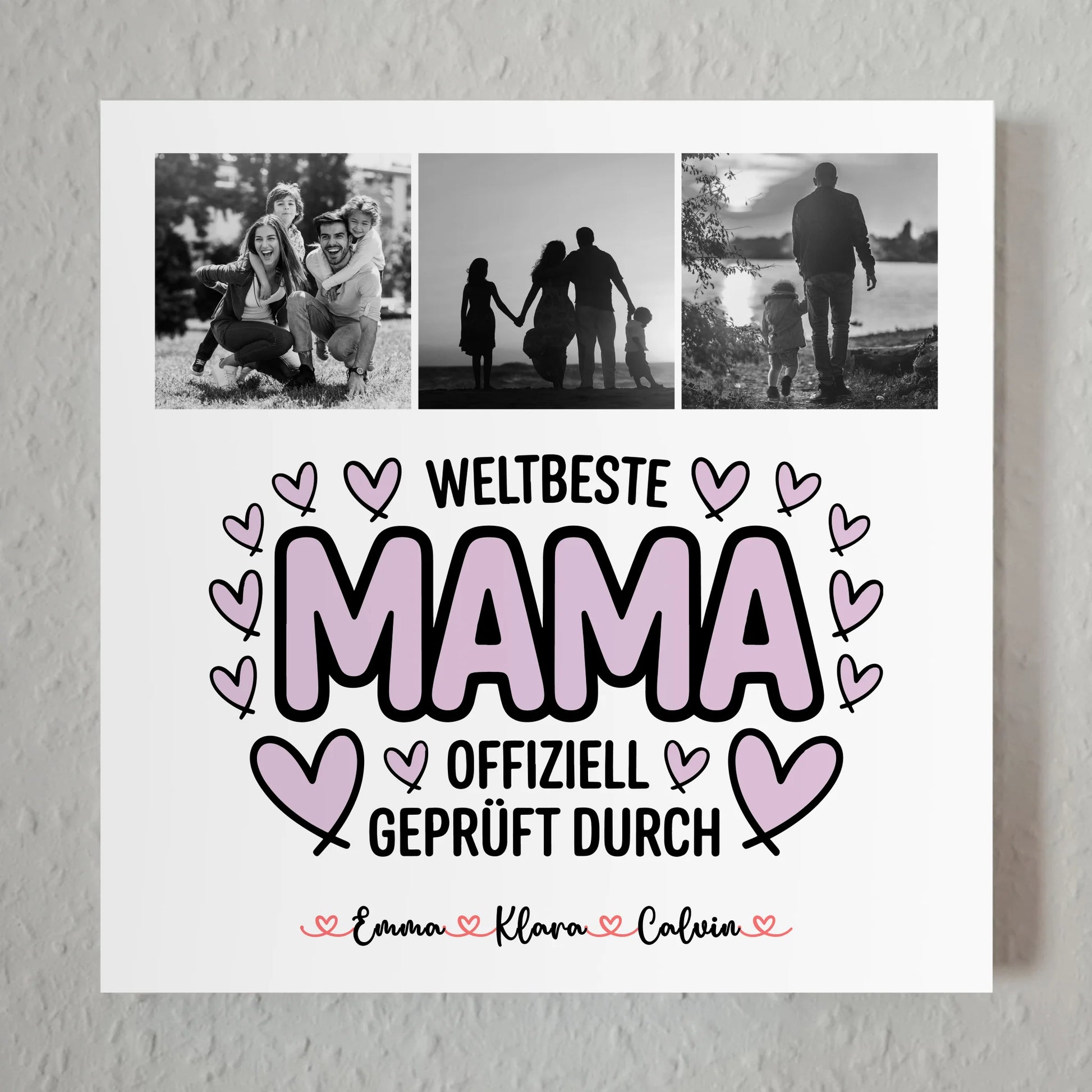 Mama Plakat Fotoboard Mama Fotocollage Weltbeste Mama Offiziell Geprüft Durch personalisiertes Geschenk 1