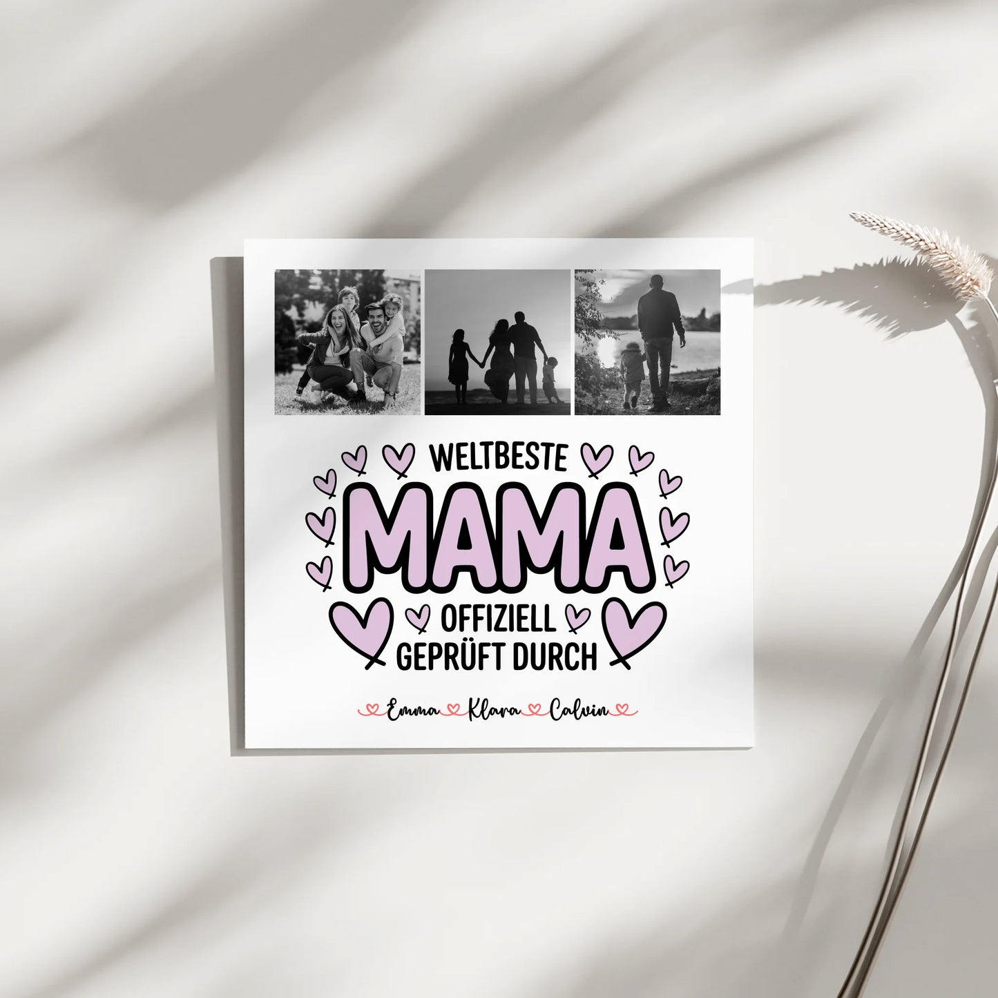 Mama Plakat Fotoboard Mama Fotocollage Weltbeste Mama Offiziell Geprüft Durch personalisiertes Geschenk