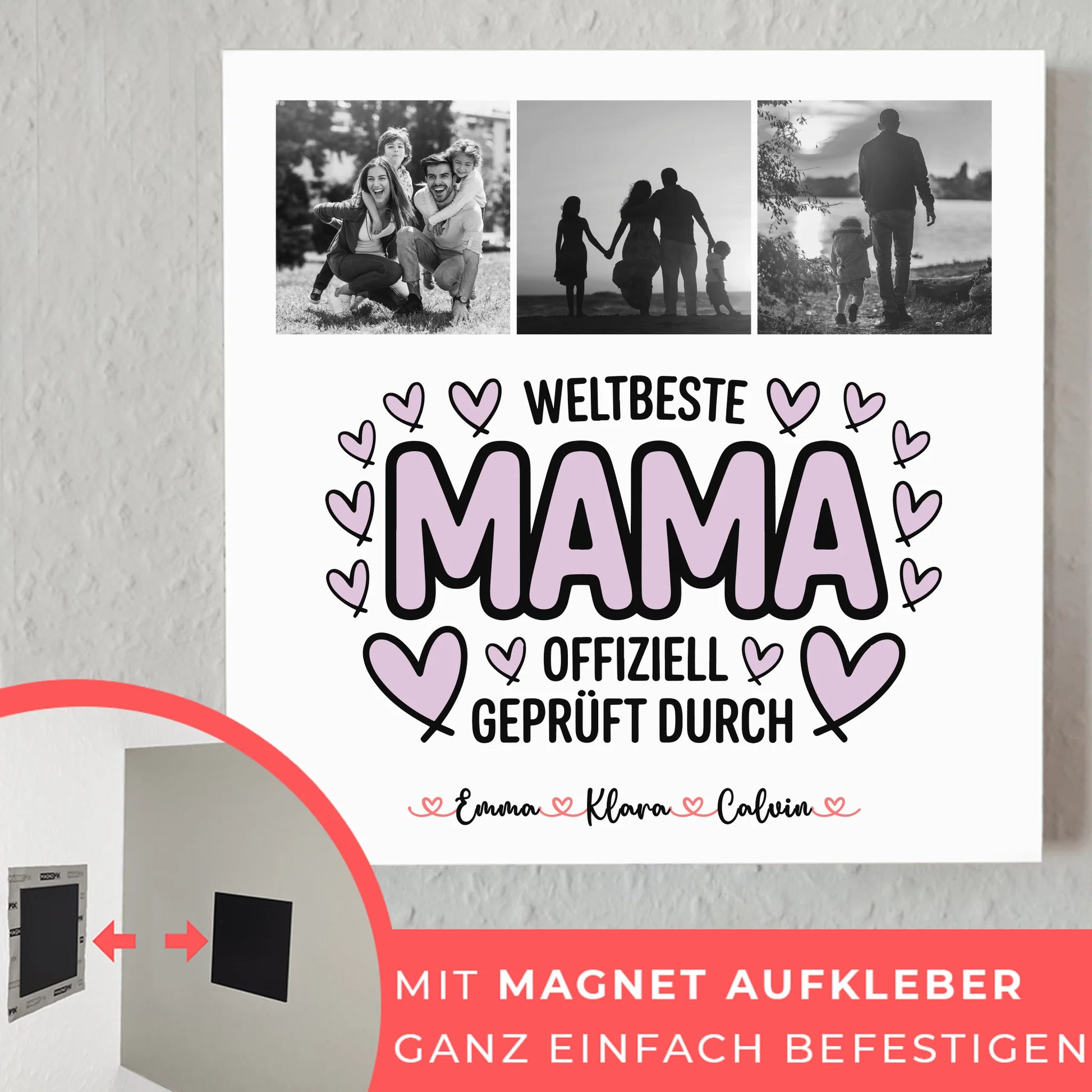 Mama Plakat Fotoboard Mama Fotocollage Weltbeste Mama Offiziell Geprüft Durch personalisiertes Geschenk 10
