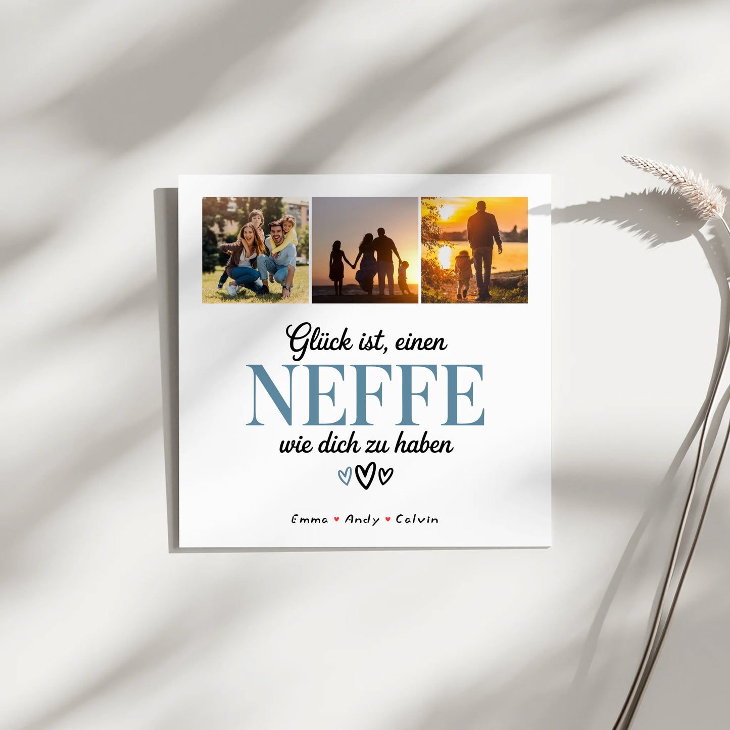 Fotoboard Poster Magnetisch Geschenk Fotocollage Neffe Glück Ist einen Neffe Wie Dich Zu Haben 9