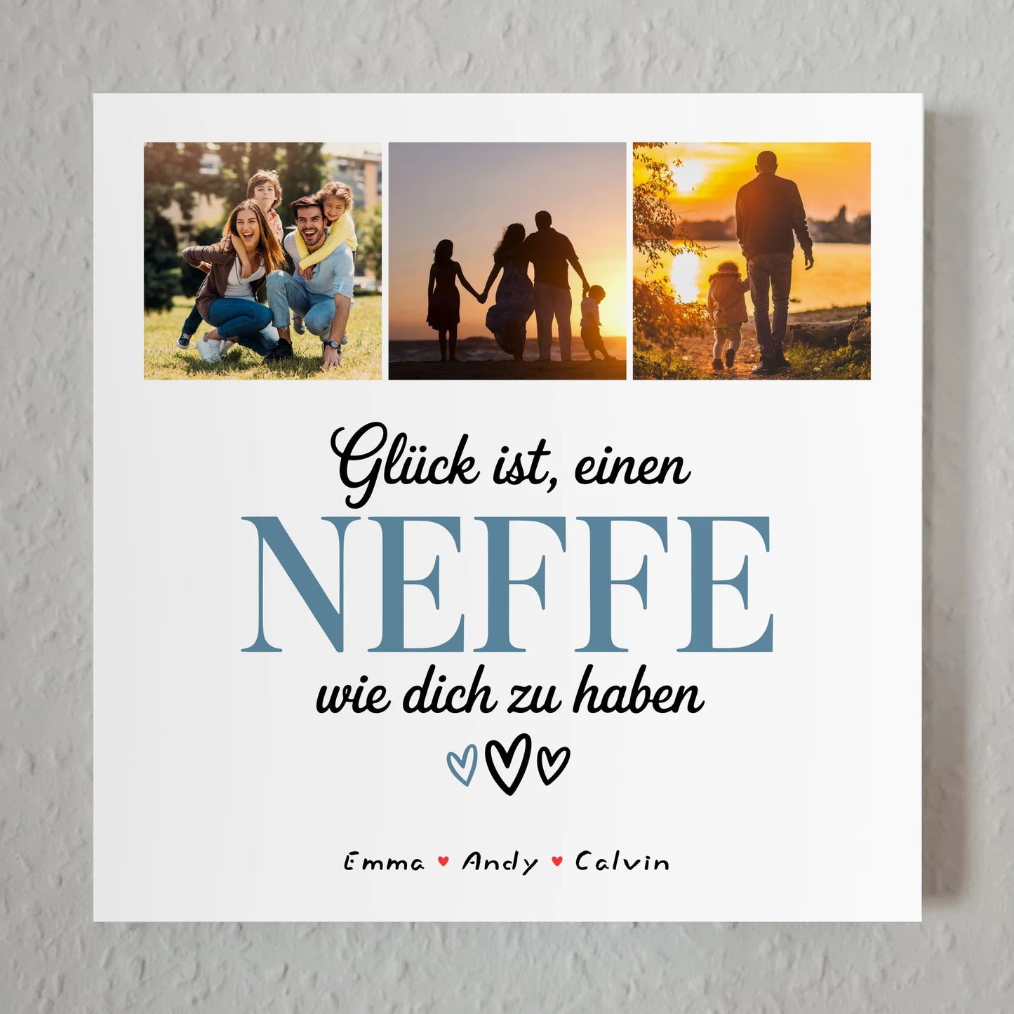 Fotoboard Poster Magnetisch Geschenk Fotocollage Neffe Glück Ist einen Neffe Wie Dich Zu Haben 1