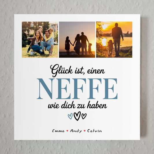 Fotoboard Poster Magnetisch Geschenk Fotocollage Neffe Glück Ist einen Neffe Wie Dich Zu Haben 1