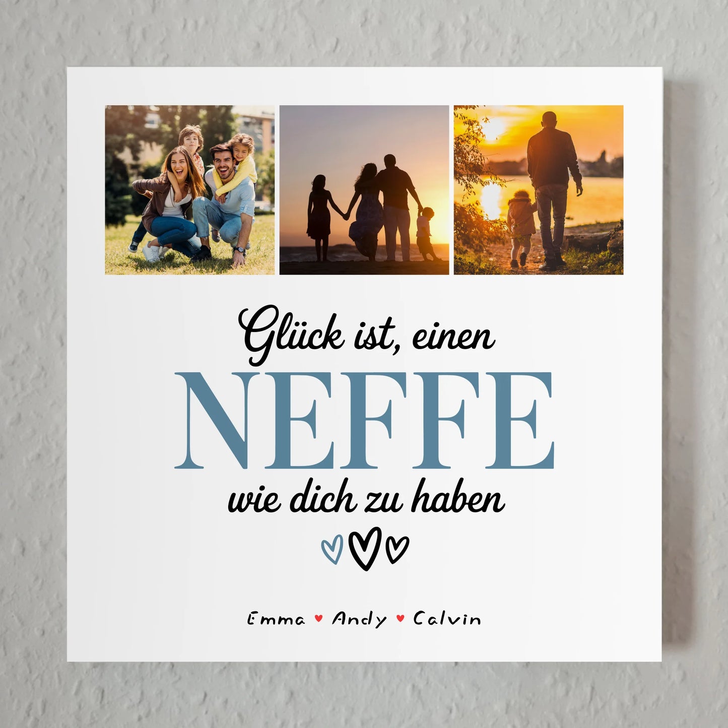 Fotoboard Poster Magnetisch Geschenk Fotocollage Neffe Glück Ist einen Neffe Wie Dich Zu Haben