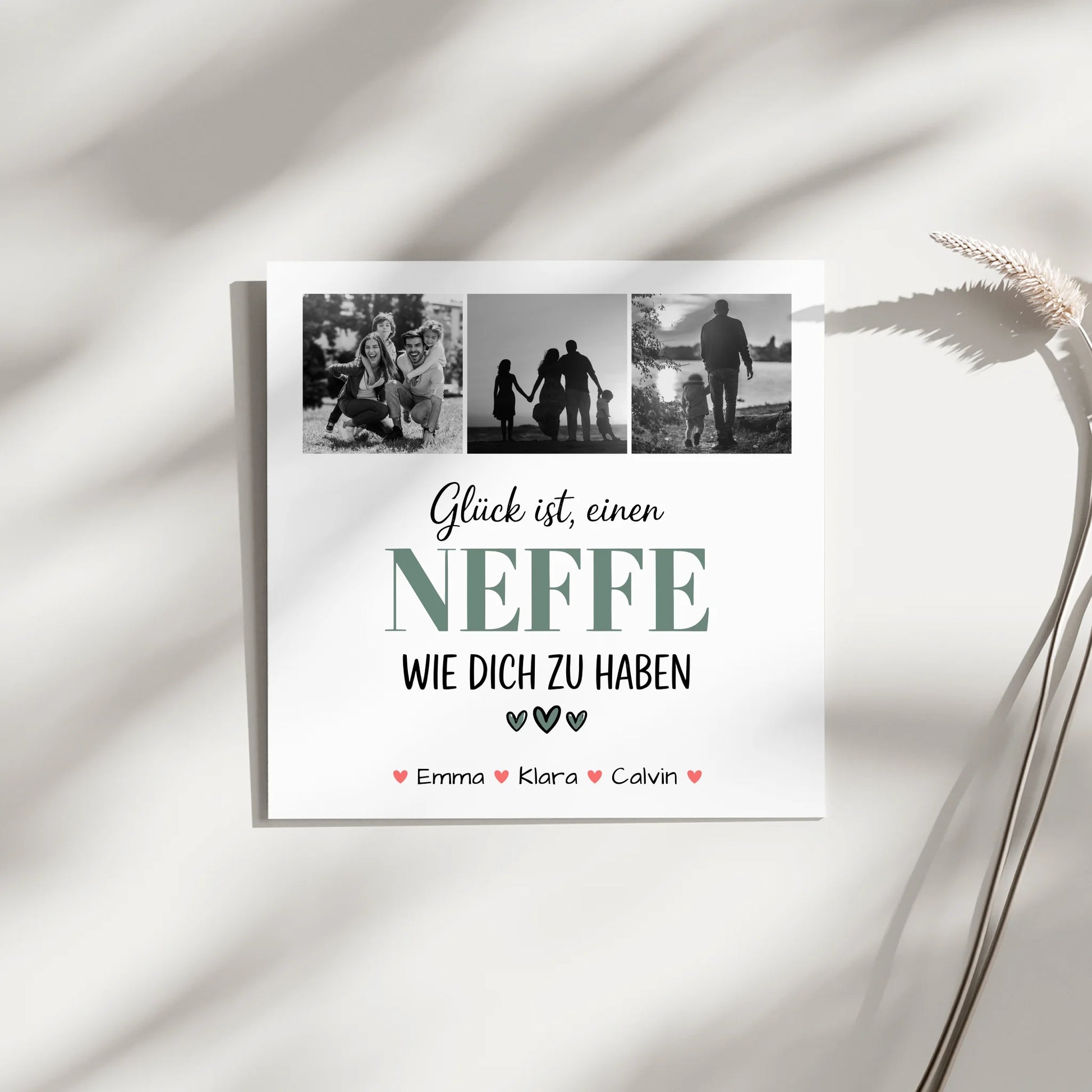 Fotoboard Magnet Wandbild Fotocollage Neffe Glück Ist einen Neffe Wie Dich Zu Haben Geschenk 3