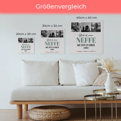 Fotoboard Magnet Wandbild Fotocollage Neffe Glück Ist einen Neffe Wie Dich Zu Haben Geschenk