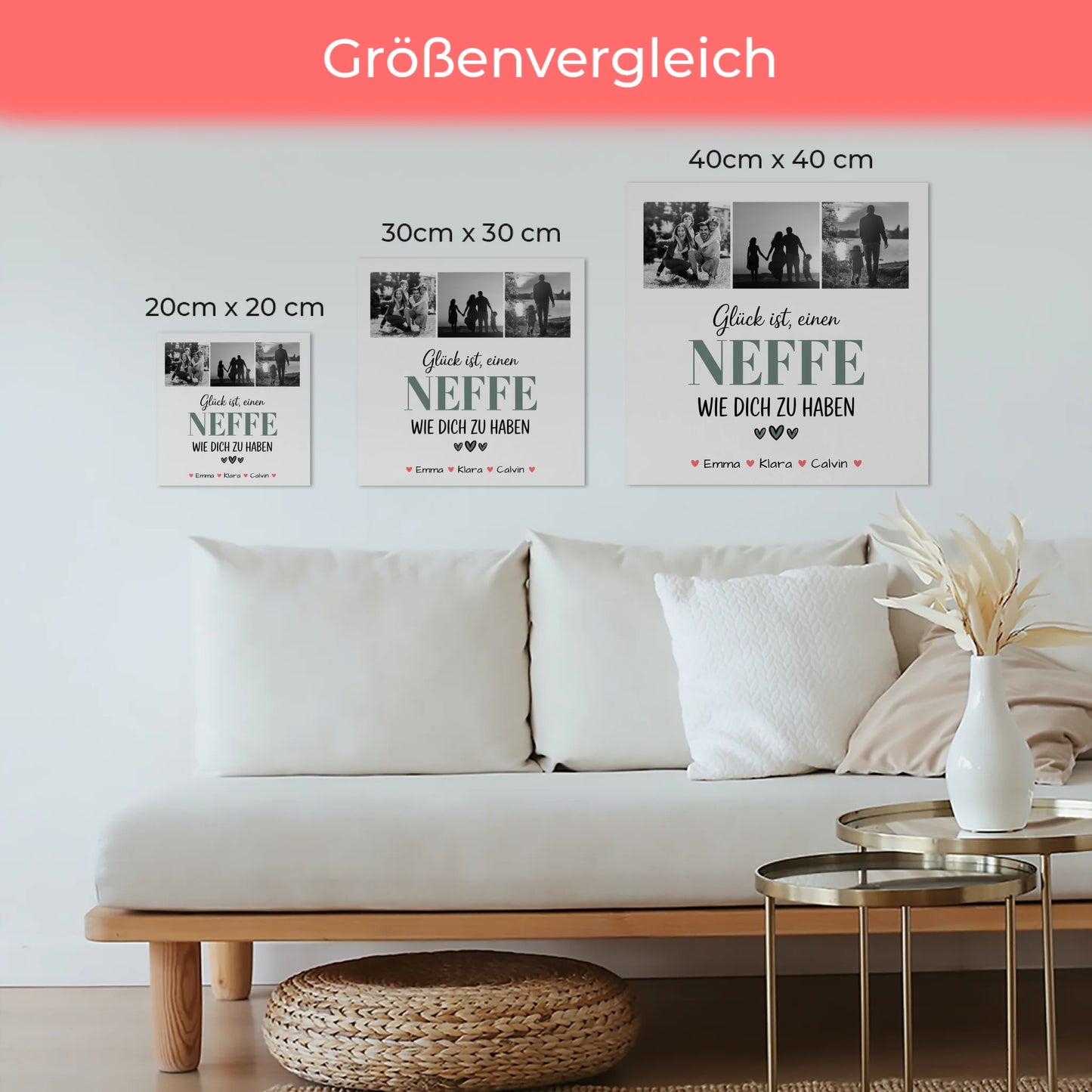 Fotoboard Magnet Wandbild Fotocollage Neffe Glück Ist einen Neffe Wie Dich Zu Haben Geschenk 6