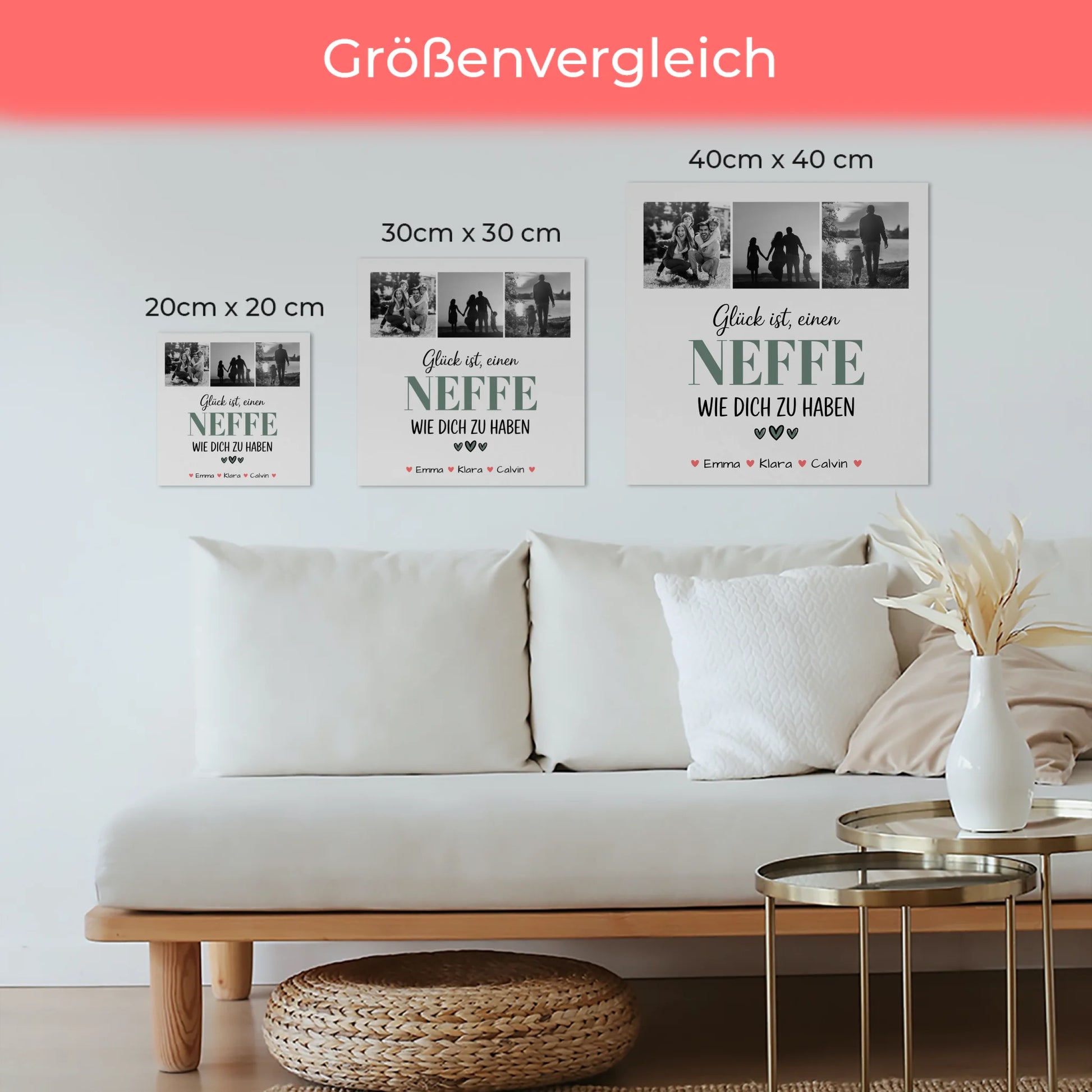 Fotoboard Magnet Wandbild Fotocollage Neffe Glück Ist einen Neffe Wie Dich Zu Haben Geschenk 6