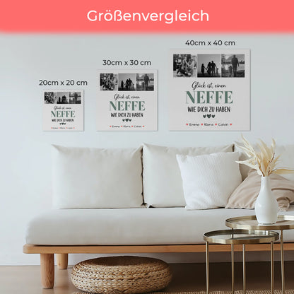 Fotoboard Magnet Wandbild Fotocollage Neffe Glück Ist einen Neffe Wie Dich Zu Haben Geschenk