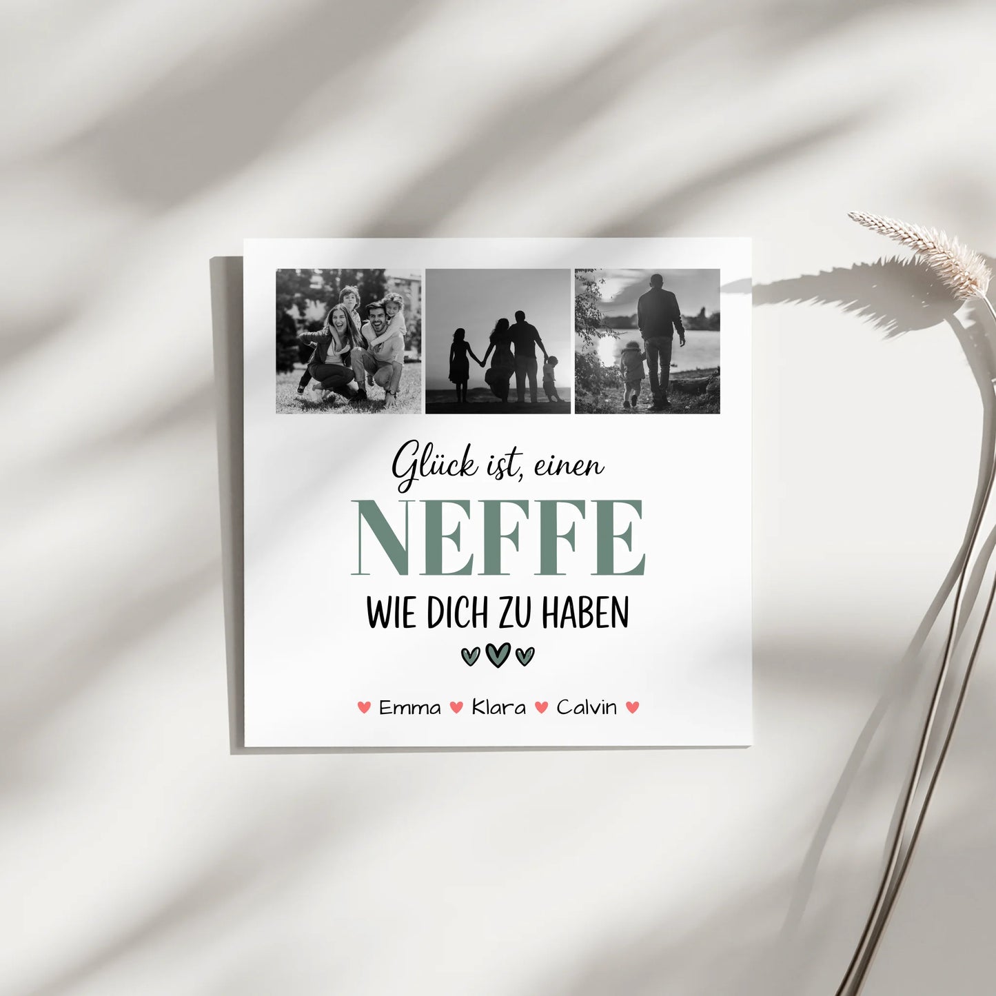 Fotoboard Magnet Wandbild Fotocollage Neffe Glück Ist einen Neffe Wie Dich Zu Haben Geschenk 9