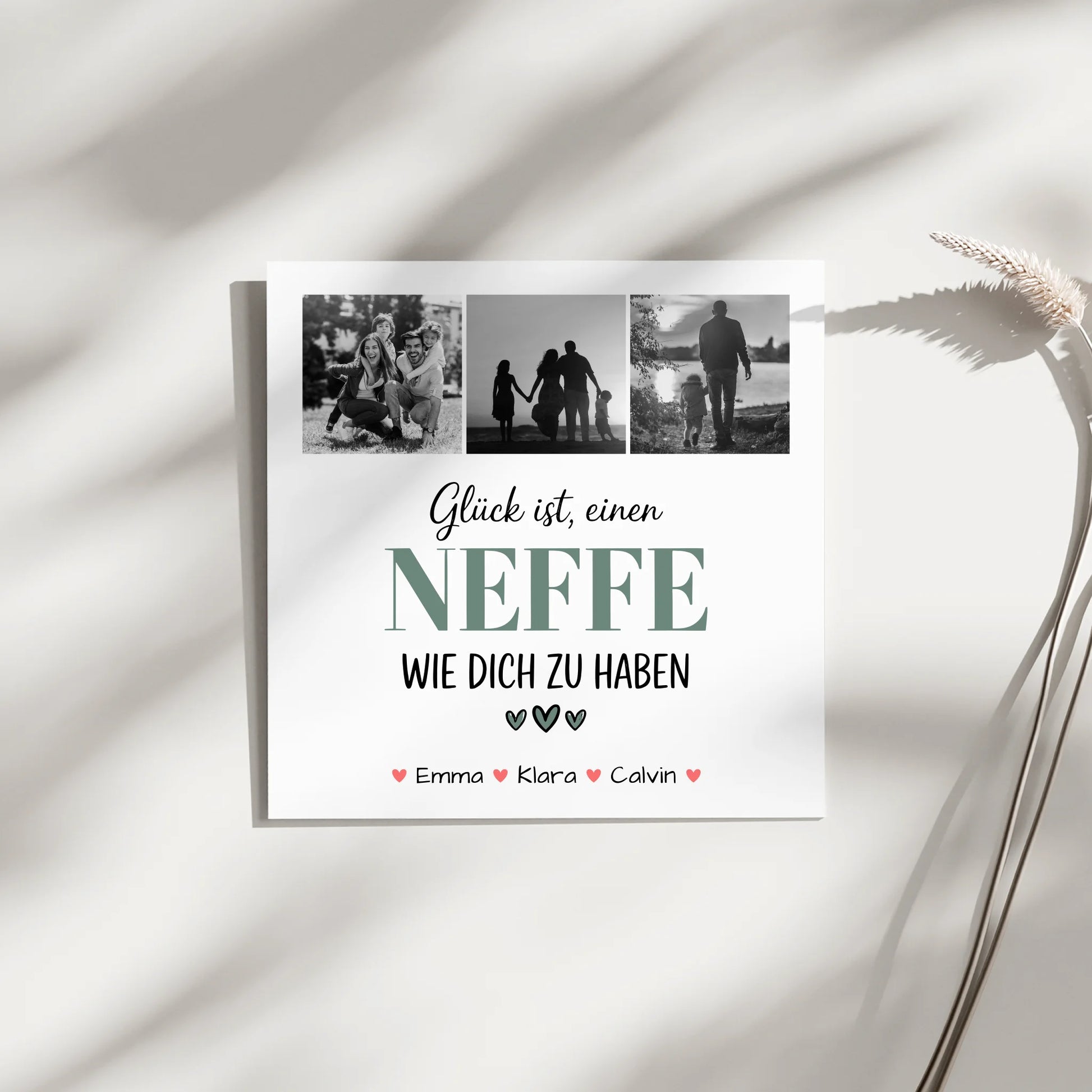 Fotoboard Magnet Wandbild Fotocollage Neffe Glück Ist einen Neffe Wie Dich Zu Haben Geschenk 9