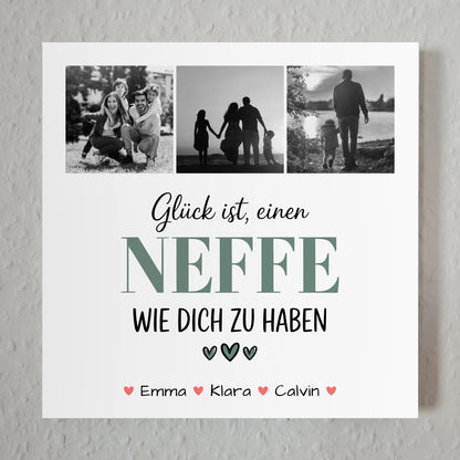 Fotoboard Magnet Wandbild Fotocollage Neffe Glück Ist einen Neffe Wie Dich Zu Haben Geschenk 7