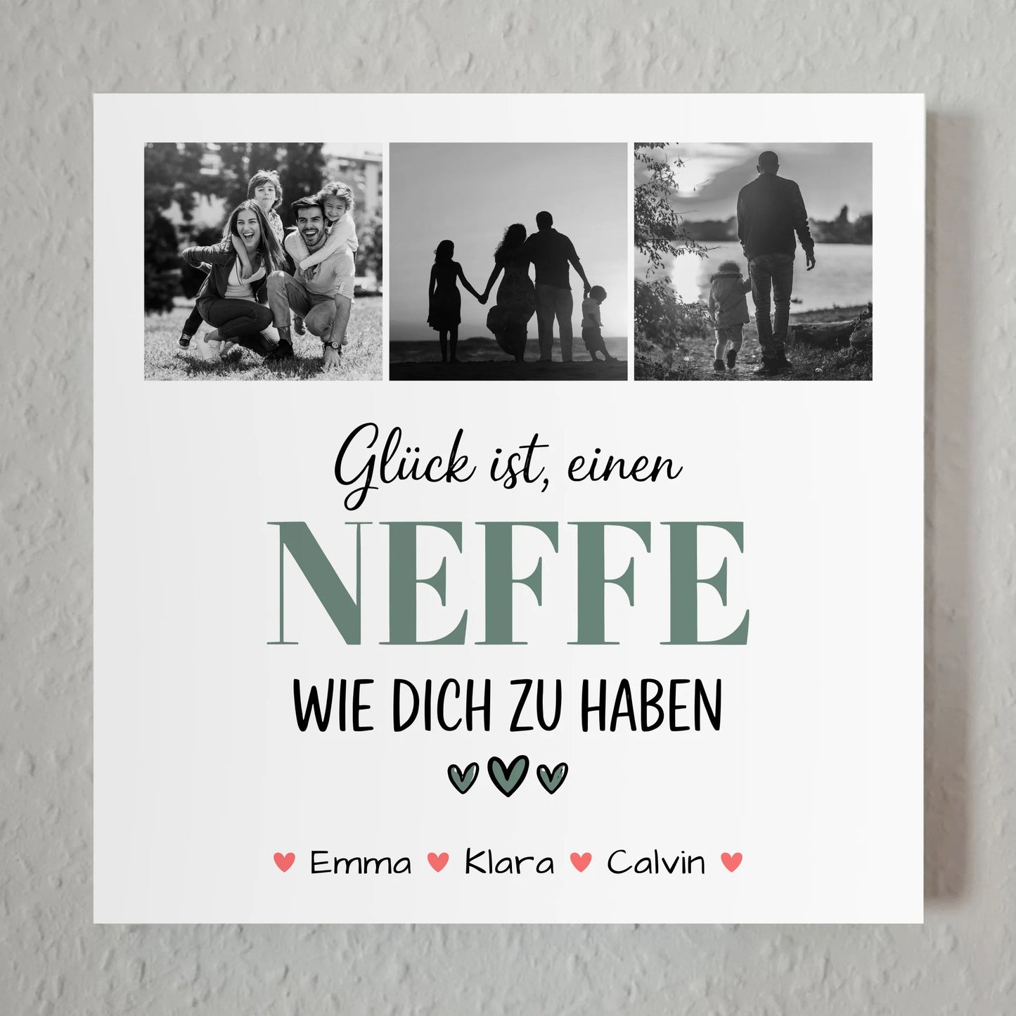 Fotoboard Magnet Wandbild Fotocollage Neffe Glück Ist einen Neffe Wie Dich Zu Haben Geschenk 1