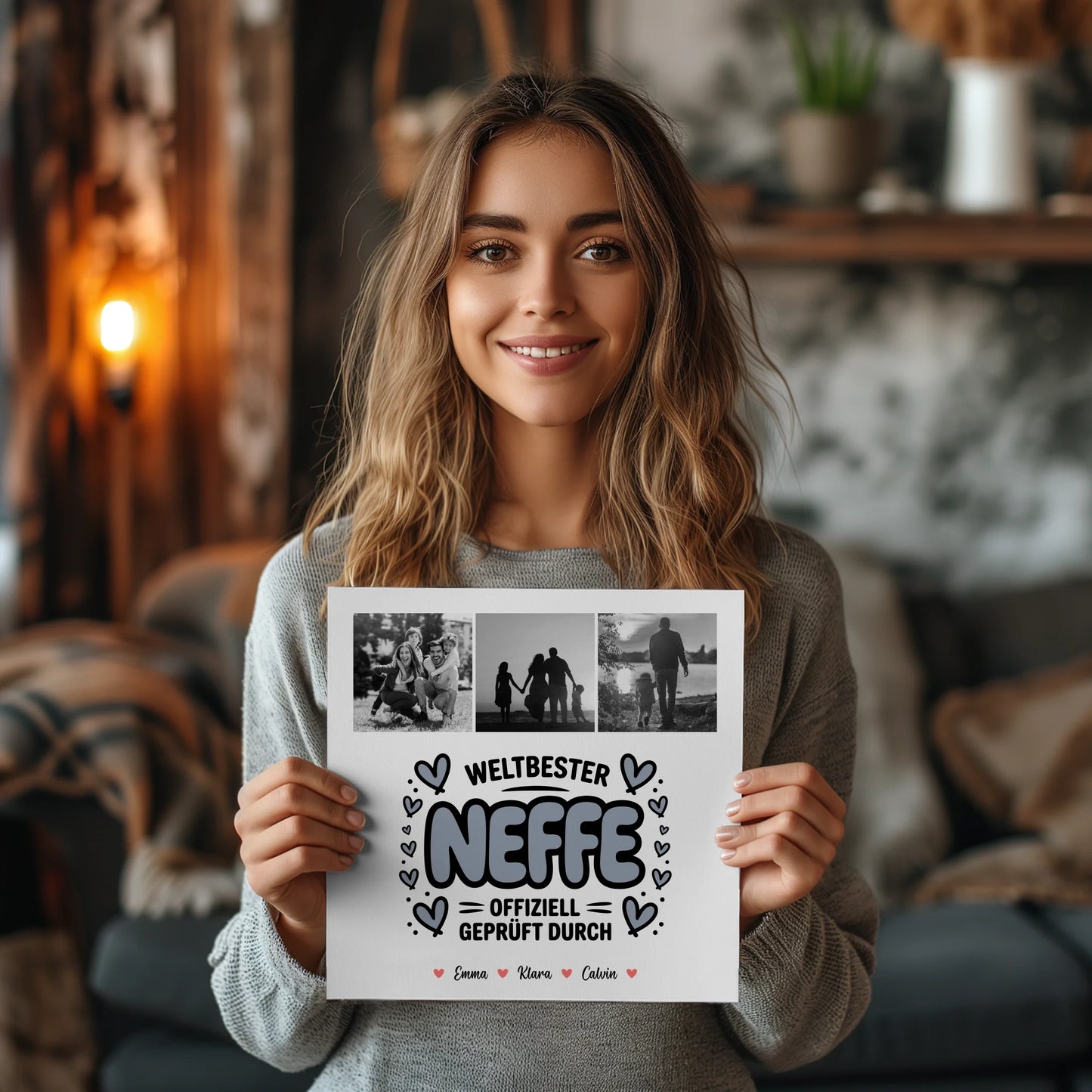 Fotoboard Poster Magnetisch Neffe Fotocollage Weltbester Neffe Offiziell Geprüft Durch 2