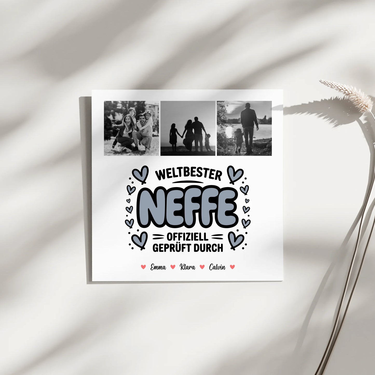Fotoboard Poster Magnetisch Neffe Fotocollage Weltbester Neffe Offiziell Geprüft Durch 3