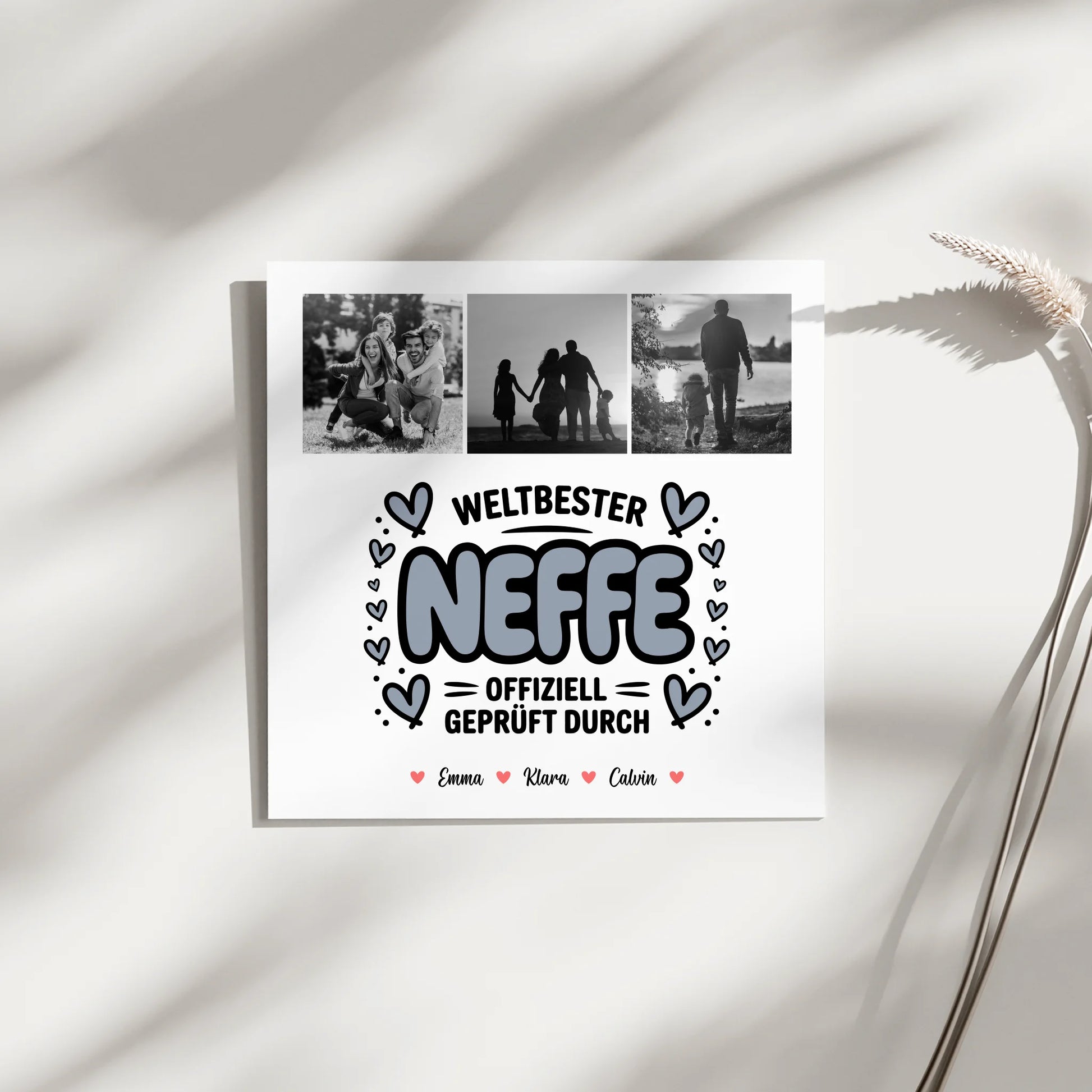 Fotoboard Poster Magnetisch Neffe Fotocollage Weltbester Neffe Offiziell Geprüft Durch 3