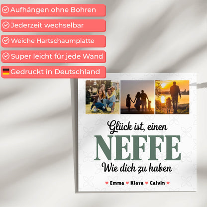 Magnetposter Fotoboard Geschenk Fotocollage Neffe Glück Ist einen Neffe Wie Dich Zu Haben