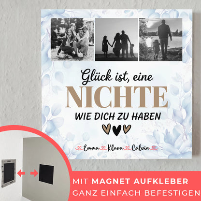 Fotoboard Magnet Wandbild Fotocollage Nichte Glück Ist eine Nichte Wie Dich Zu Haben Geschenk