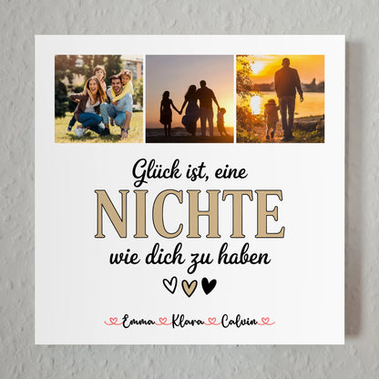 Magnetposter Fotoboard Fotocollage für Nichte Glück Ist eine Nichte Wie Dich Zu Haben
