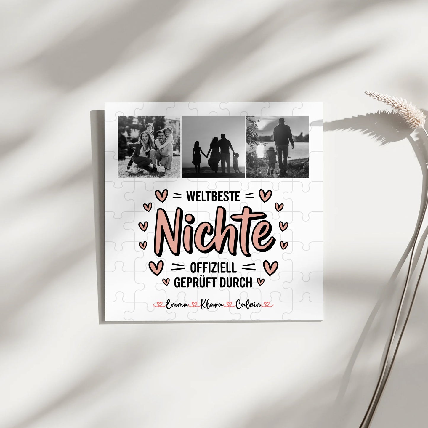 Fotoboard Poster Magnetisch Nichte Fotocollage Weltbeste Nichte Offiziell Geprüft Durch